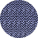 Round Abstract Blue Modern Rug, abs5189blu