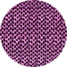 Round Machine Washable Abstract Pink Modern Rug, wshabs5189pnk