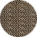 Round Abstract Brown Modern Rug, abs5189