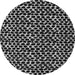 Round Abstract Gray Modern Rug, abs5189gry