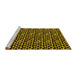 Sideview of Machine Washable Abstract Yellow Modern Rug, wshabs5189yw