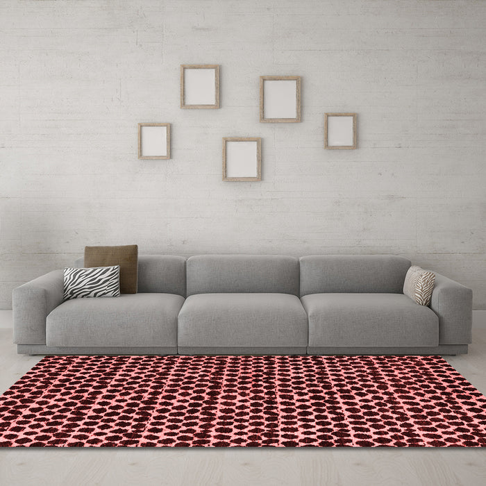 Modern Red Washable Rugs