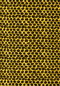 Abstract Yellow Modern Rug, abs5189yw