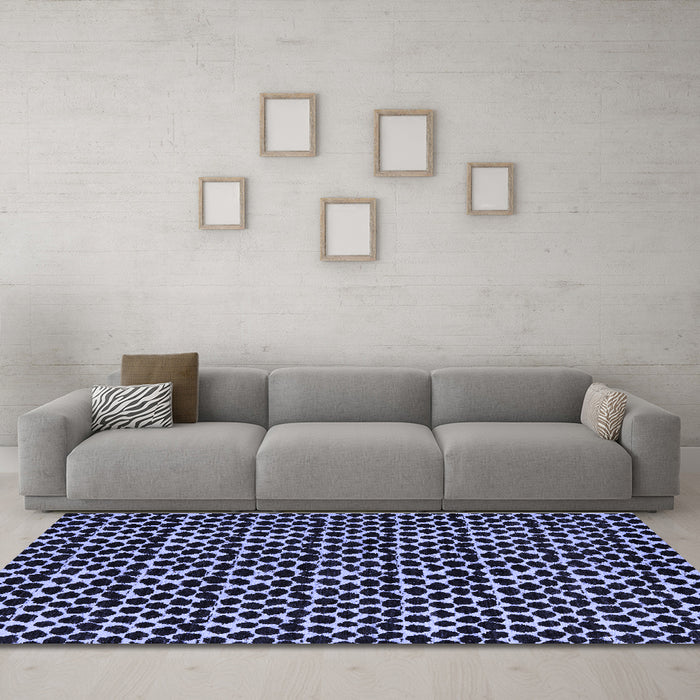 Machine Washable Abstract Blue Modern Rug in a Living Room, wshabs5189blu
