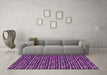 Machine Washable Abstract Purple Modern Area Rugs in a Living Room, wshabs5189pur