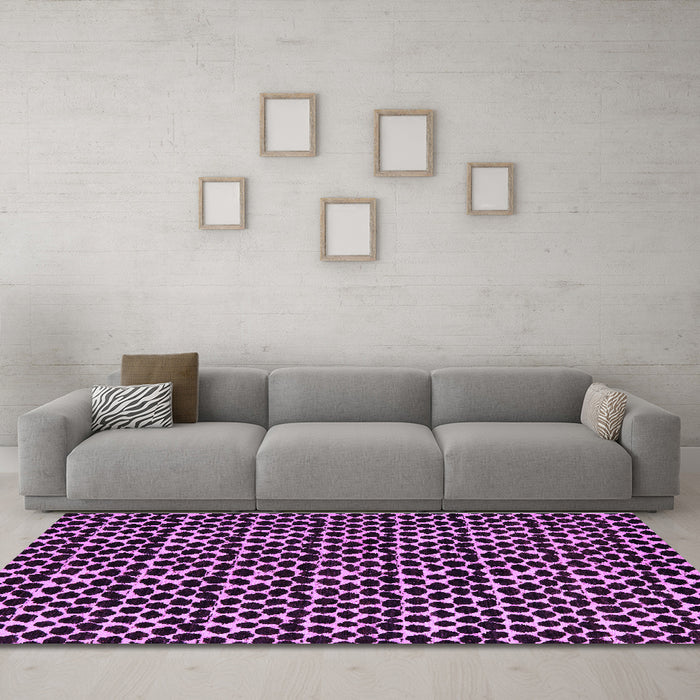 Machine Washable Abstract Purple Modern Area Rugs in a Living Room, wshabs5189pur