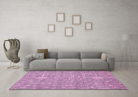 Machine Washable Abstract Pink Modern Rug, wshabs518pnk