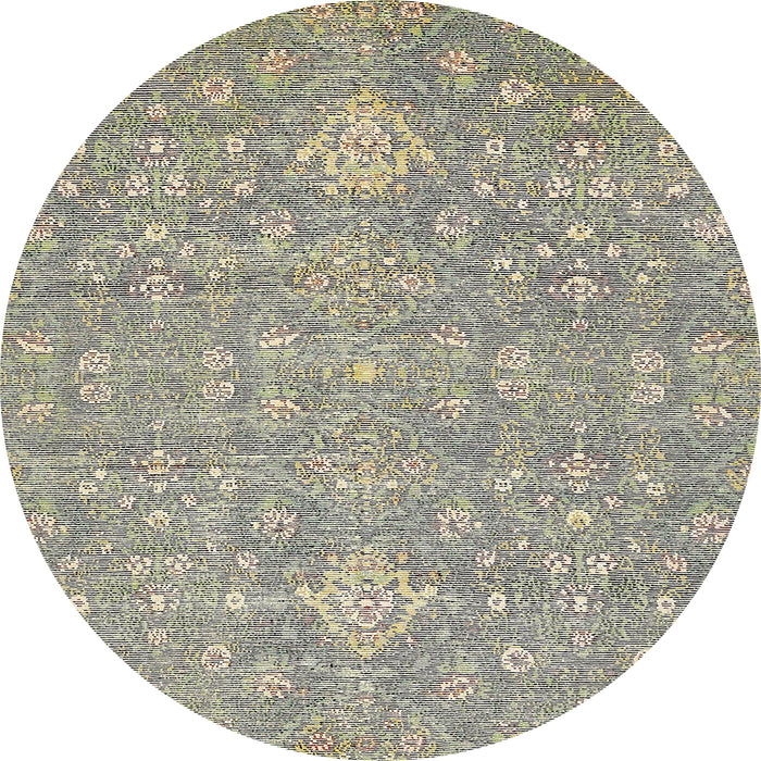 Round Abstract Tan Brown Gold Modern Rug, abs518