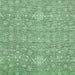 Square Abstract Emerald Green Modern Rug, abs518emgrn