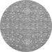 Round Machine Washable Abstract Gray Modern Rug, wshabs518gry