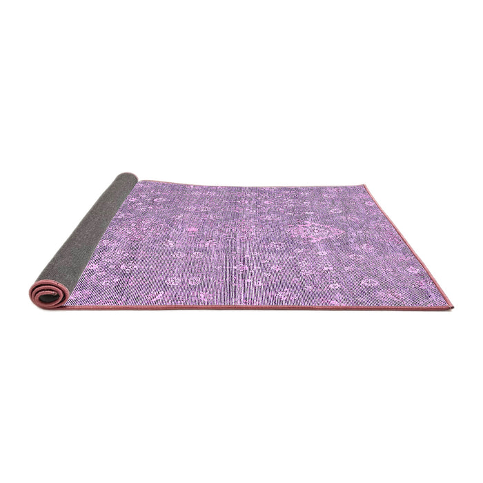 Sideview of Abstract Purple Modern Rug, abs518pur