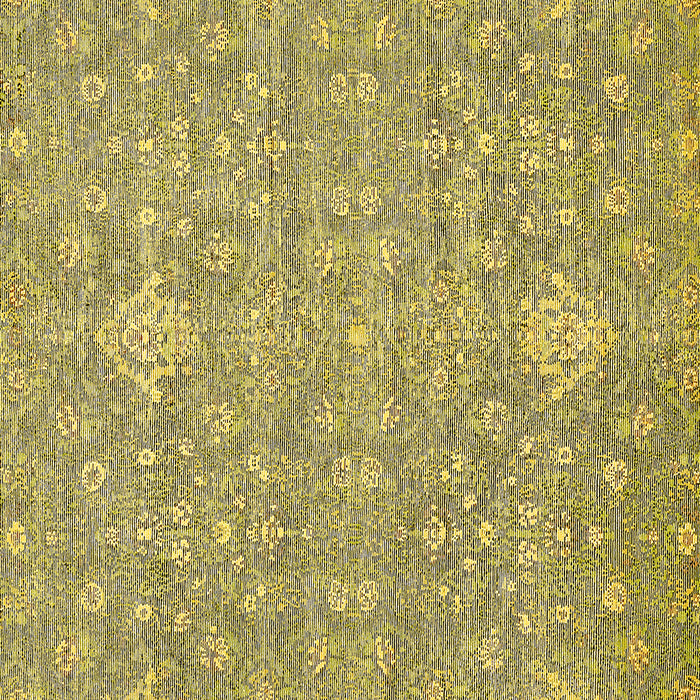 Square Abstract Yellow Modern Rug, abs518yw