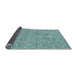 Sideview of Abstract Light Blue Modern Rug, abs518lblu