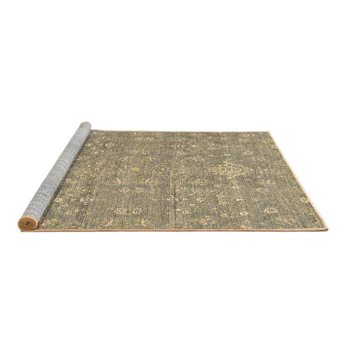 Sideview of Machine Washable Abstract Brown Modern Rug, wshabs518brn