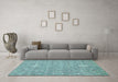 Machine Washable Abstract Light Blue Modern Rug in a Living Room, wshabs518lblu