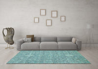 Machine Washable Abstract Light Blue Modern Rug, wshabs518lblu