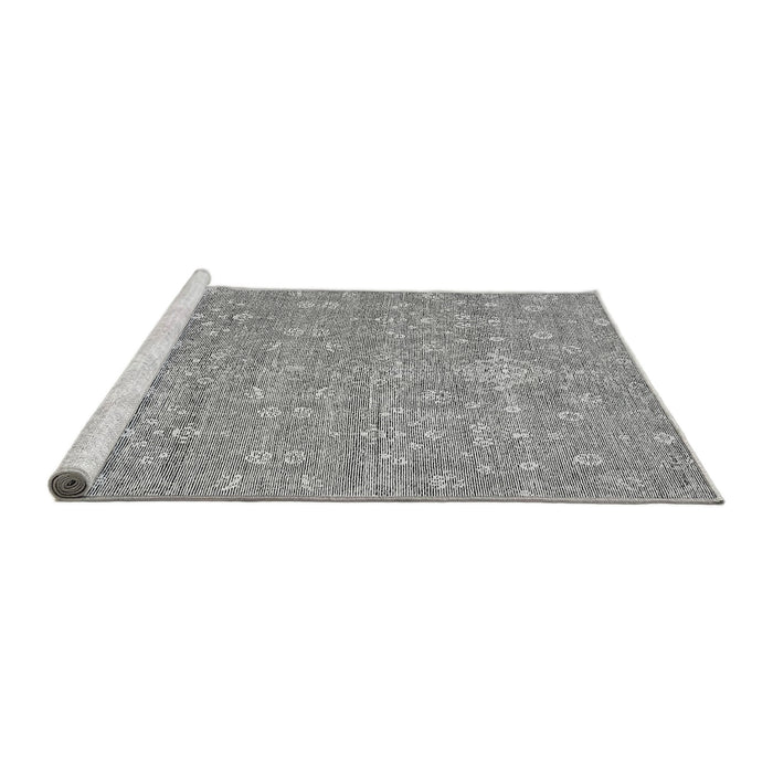 Sideview of Machine Washable Abstract Gray Modern Rug, wshabs518gry