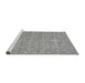 Sideview of Machine Washable Abstract Gray Modern Rug, wshabs518gry