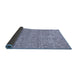 Sideview of Abstract Blue Modern Rug, abs518blu