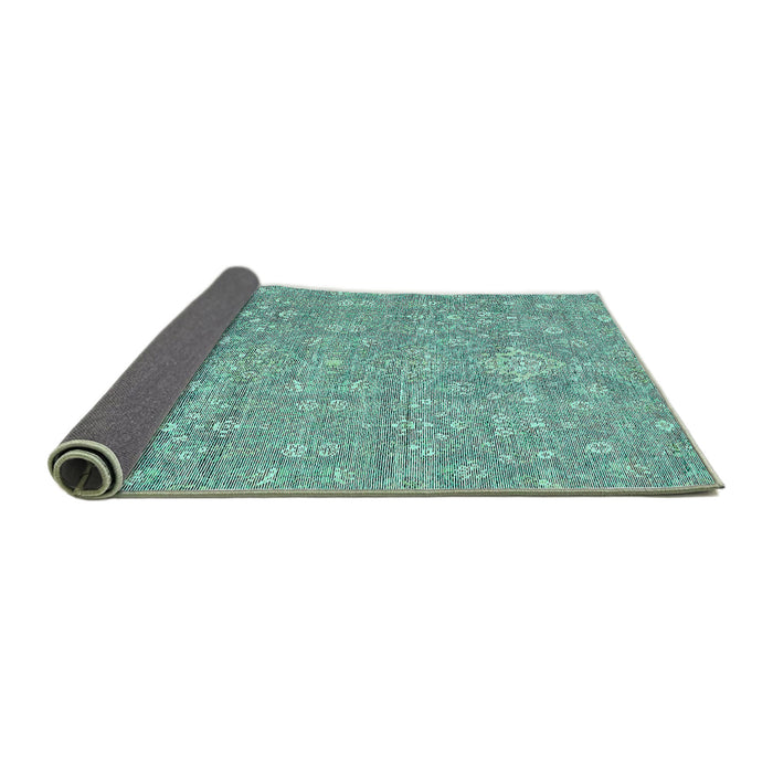 Sideview of Abstract Turquoise Modern Rug, abs518turq