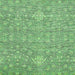 Square Abstract Green Modern Rug, abs518grn