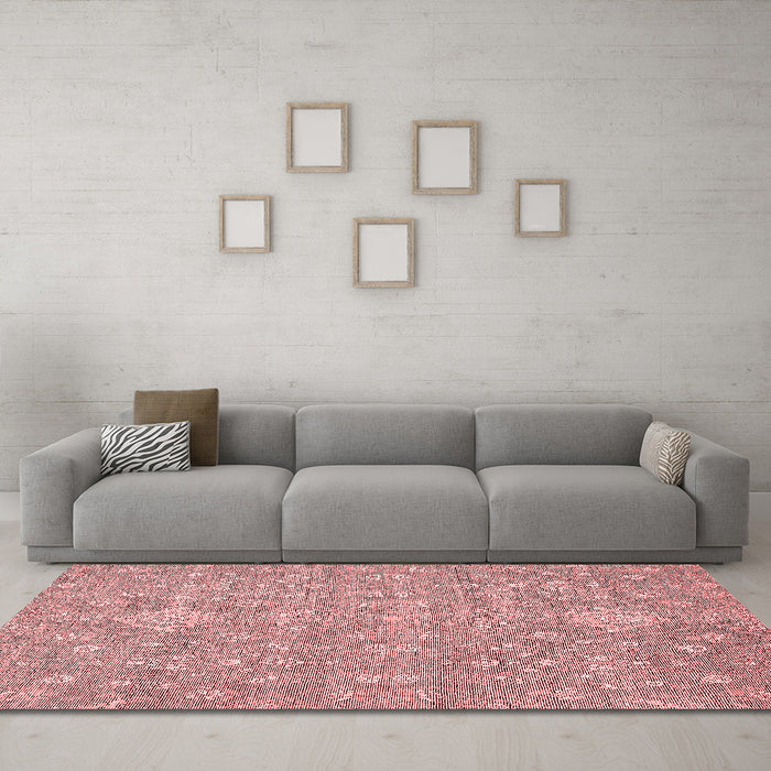 Modern Red Washable Rugs