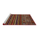 Sideview of Machine Washable Abstract Orange Brown Rug, wshabs519