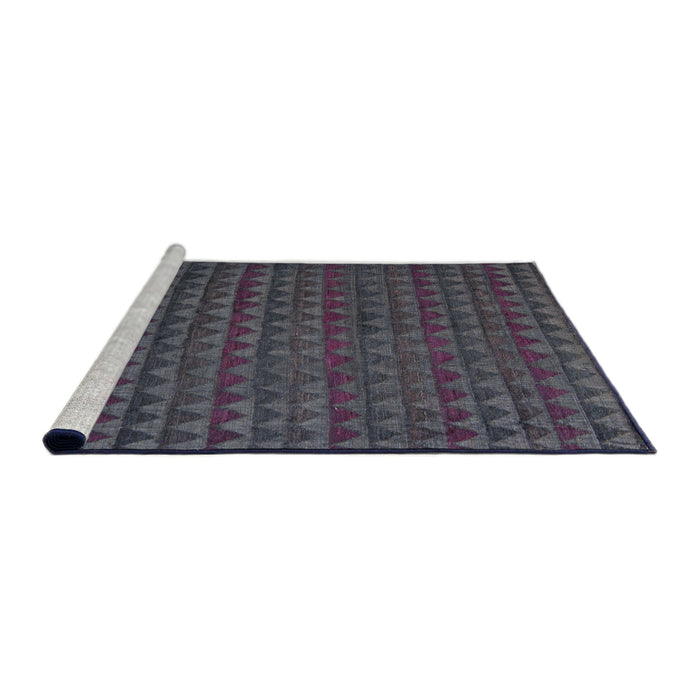 Sideview of Machine Washable Abstract Plum Purple Rug, wshabs5190