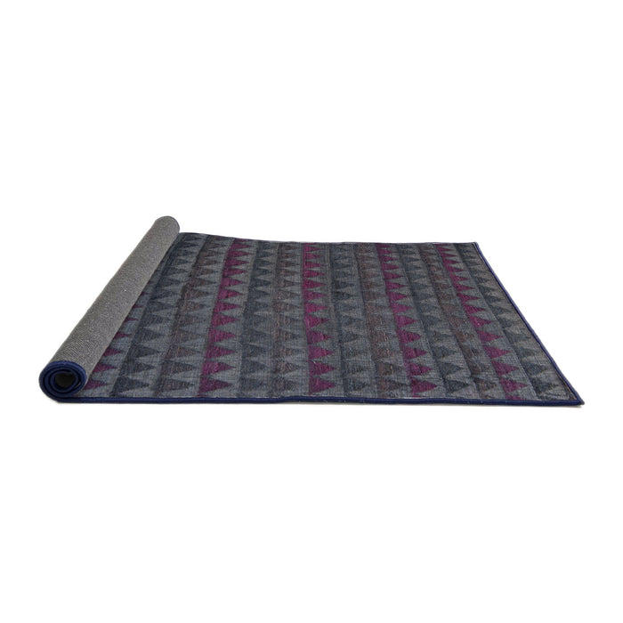 Sideview of Abstract Plum Purple Modern Rug, abs5190