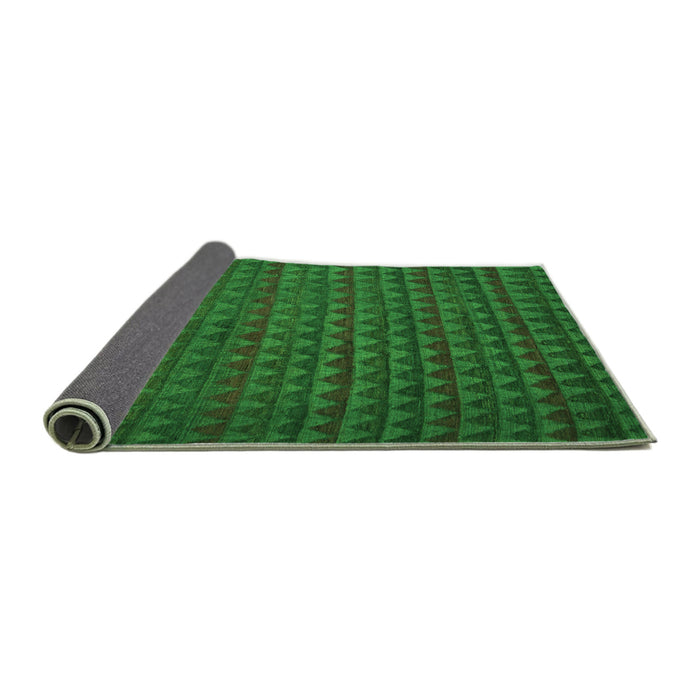 Sideview of Abstract Green Modern Rug, abs5190grn