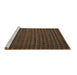 Sideview of Machine Washable Abstract Brown Modern Rug, wshabs5190brn