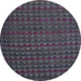 Round Abstract Plum Purple Modern Rug, abs5190