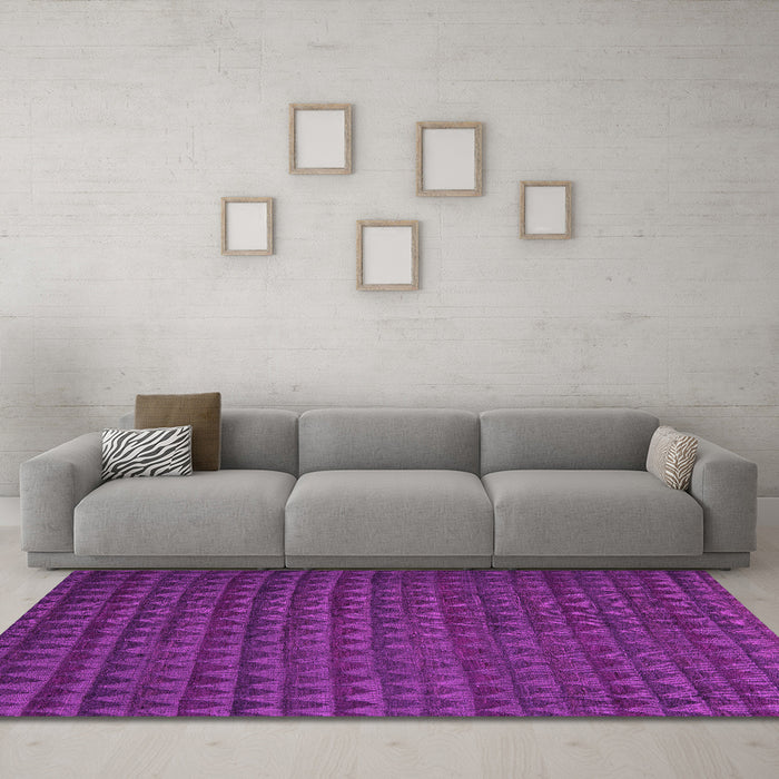 Machine Washable Abstract Pink Modern Rug in a Living Room, wshabs5190pnk