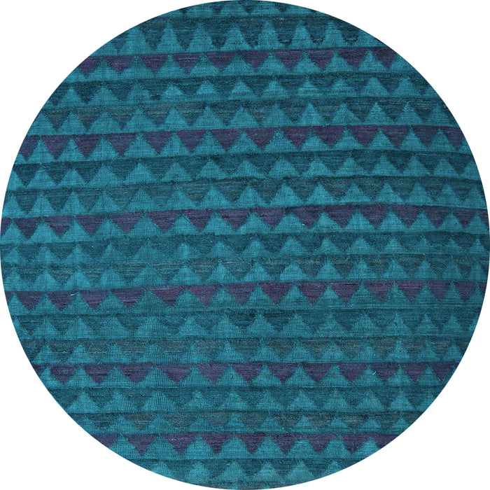 Round Machine Washable Abstract Light Blue Modern Rug, wshabs5190lblu