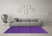 Machine Washable Abstract Purple Modern Area Rugs in a Living Room, wshabs5190pur