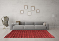 Machine Washable Abstract Red Modern Rug, wshabs5190red