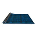 Sideview of Abstract Blue Modern Rug, abs5191