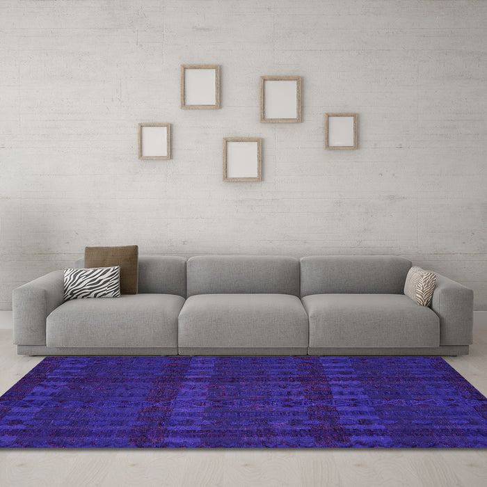 Machine Washable Abstract Pink Modern Rug in a Living Room, wshabs5191pnk