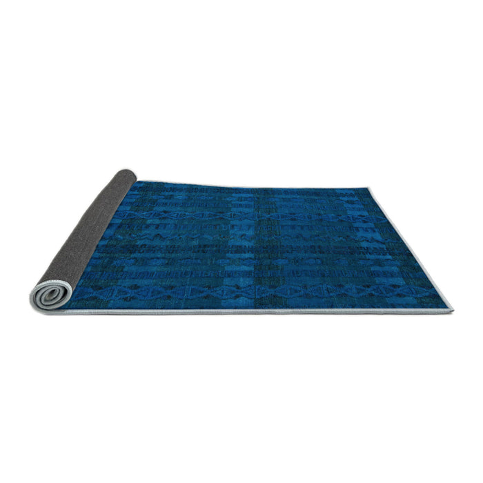Sideview of Abstract Light Blue Modern Rug, abs5191lblu