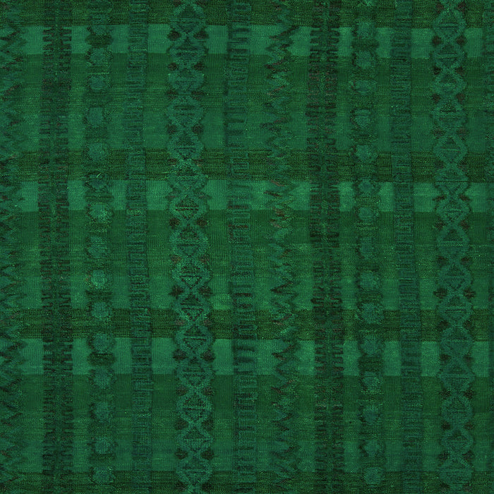 Square Machine Washable Abstract Green Modern Area Rugs, wshabs5191grn