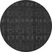 Round Abstract Gray Modern Rug, abs5191gry