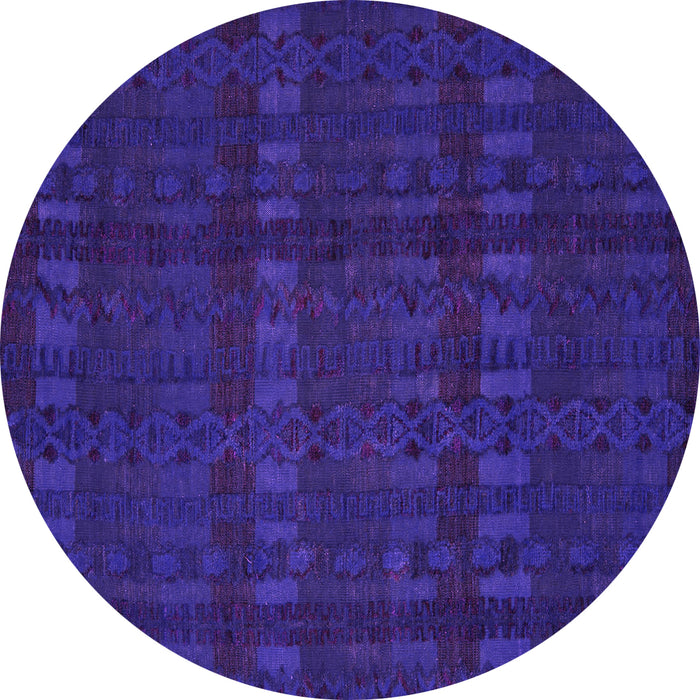 Round Machine Washable Abstract Pink Modern Rug, wshabs5191pnk