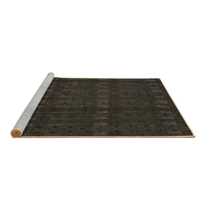 Sideview of Machine Washable Abstract Brown Modern Rug, wshabs5191brn