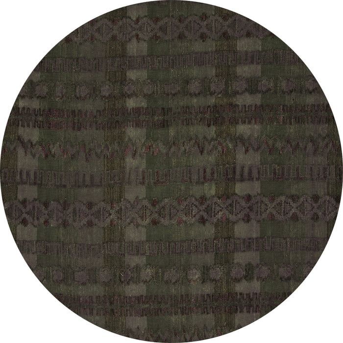 Round Machine Washable Abstract Brown Modern Rug, wshabs5191brn