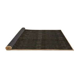 Sideview of Abstract Brown Modern Rug, abs5191brn