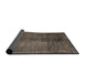 Sideview of Abstract Dark Almond Brown Modern Rug, abs5192