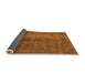 Sideview of Abstract Orange Modern Rug, abs5192org