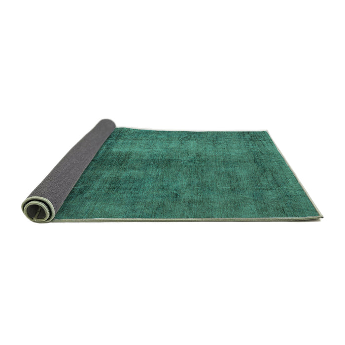 Sideview of Abstract Turquoise Modern Rug, abs5192turq