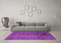 Machine Washable Abstract Purple Modern Rug, wshabs5192pur