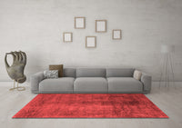 Machine Washable Abstract Red Modern Rug, wshabs5192red